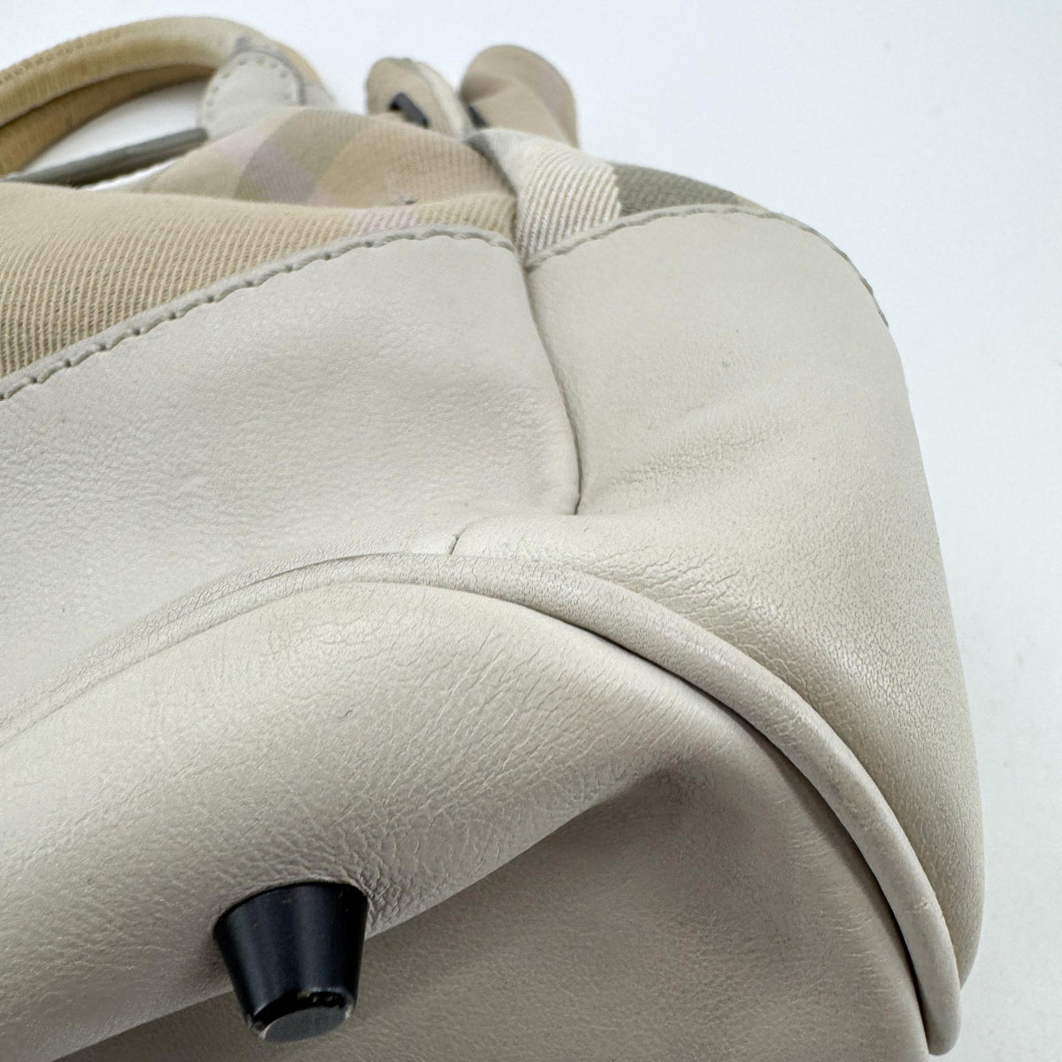 Burberry Mega Check Canvas Belted Tote Bag Beige
