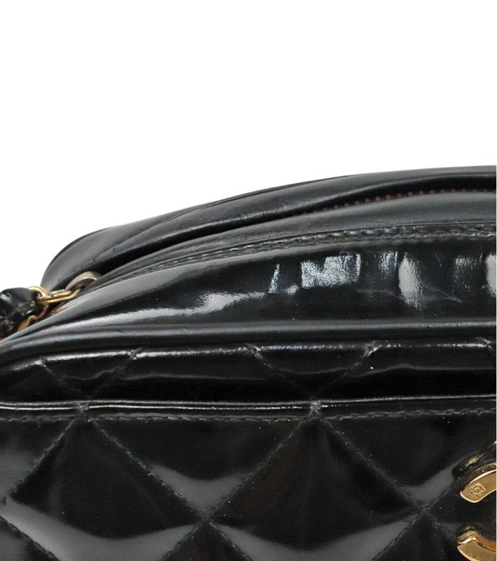 Chanel Black Faden Quilted CC Chain Shoulder Bag