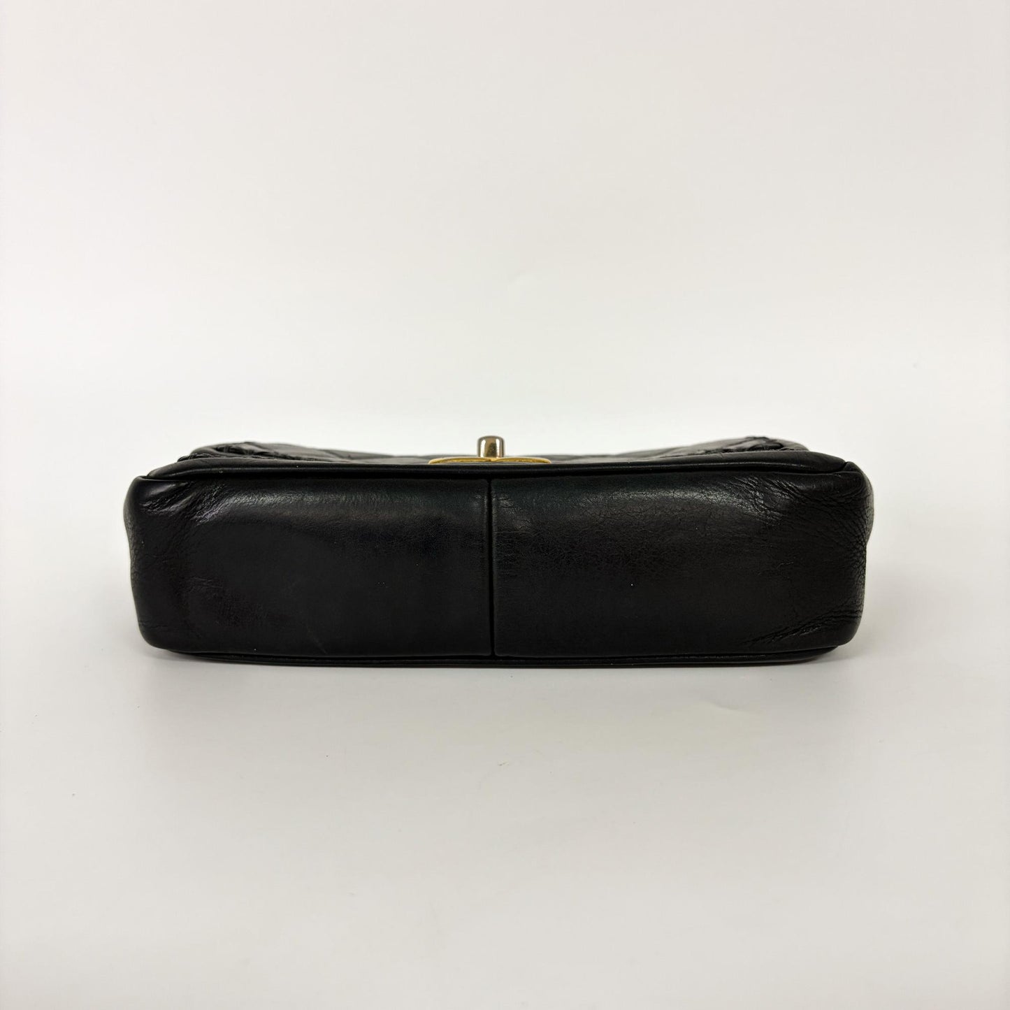 Chanel Small Rectangular Whipstitch Flap Bag Black Gold Hardware 21st Series