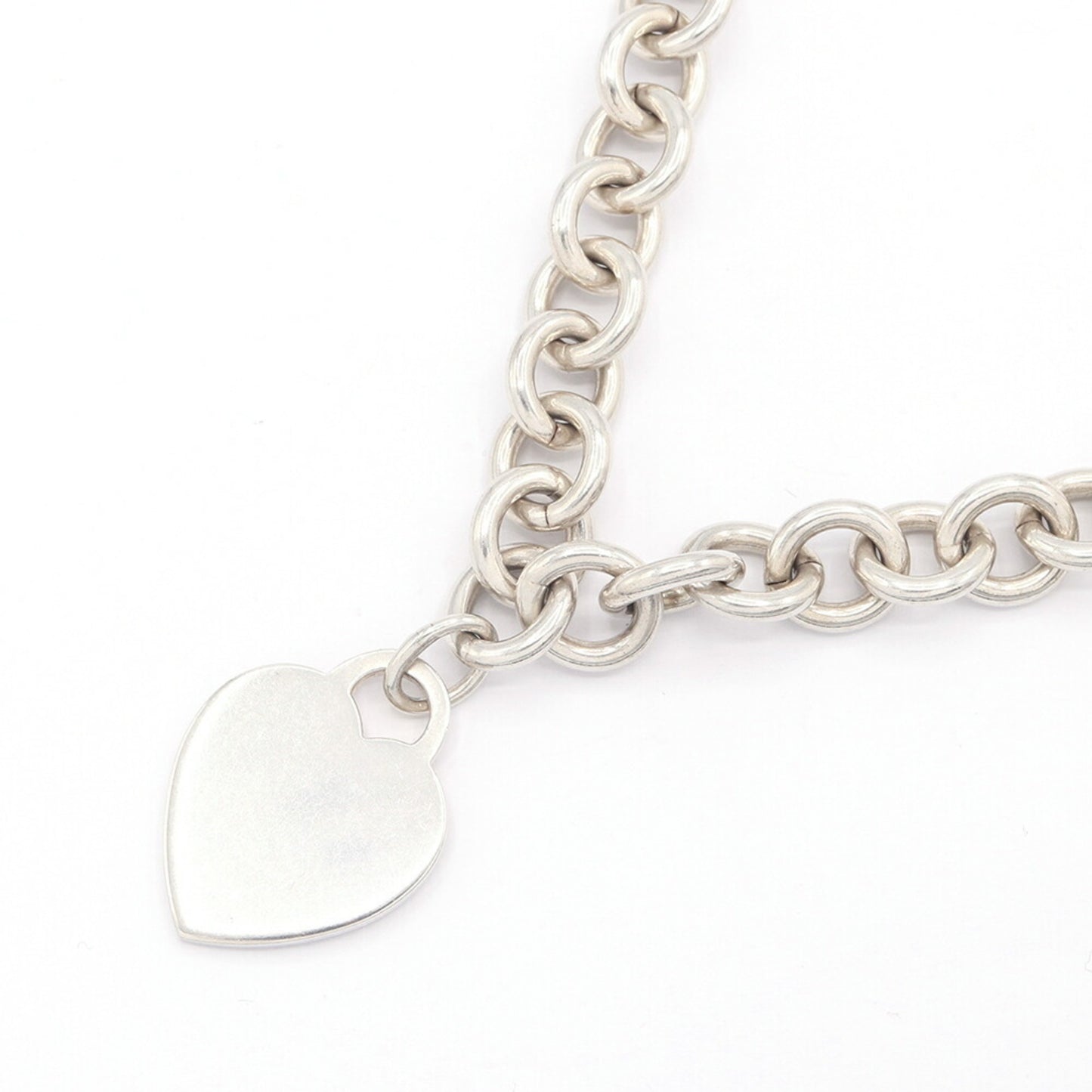 Tiffany & Co. Heart Tag Sterling Silver 925 Pendant Chain Necklace