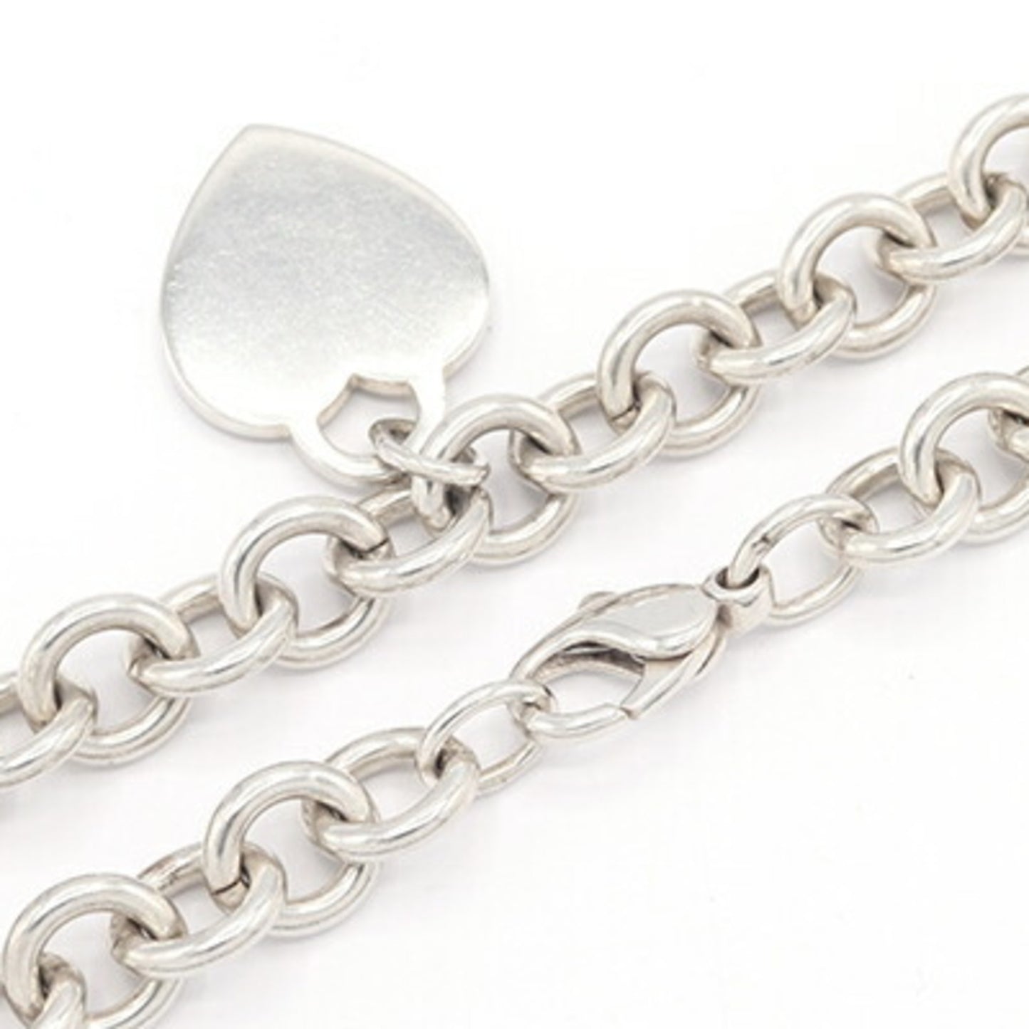 Tiffany & Co. Heart Tag Sterling Silver 925 Pendant Chain Necklace