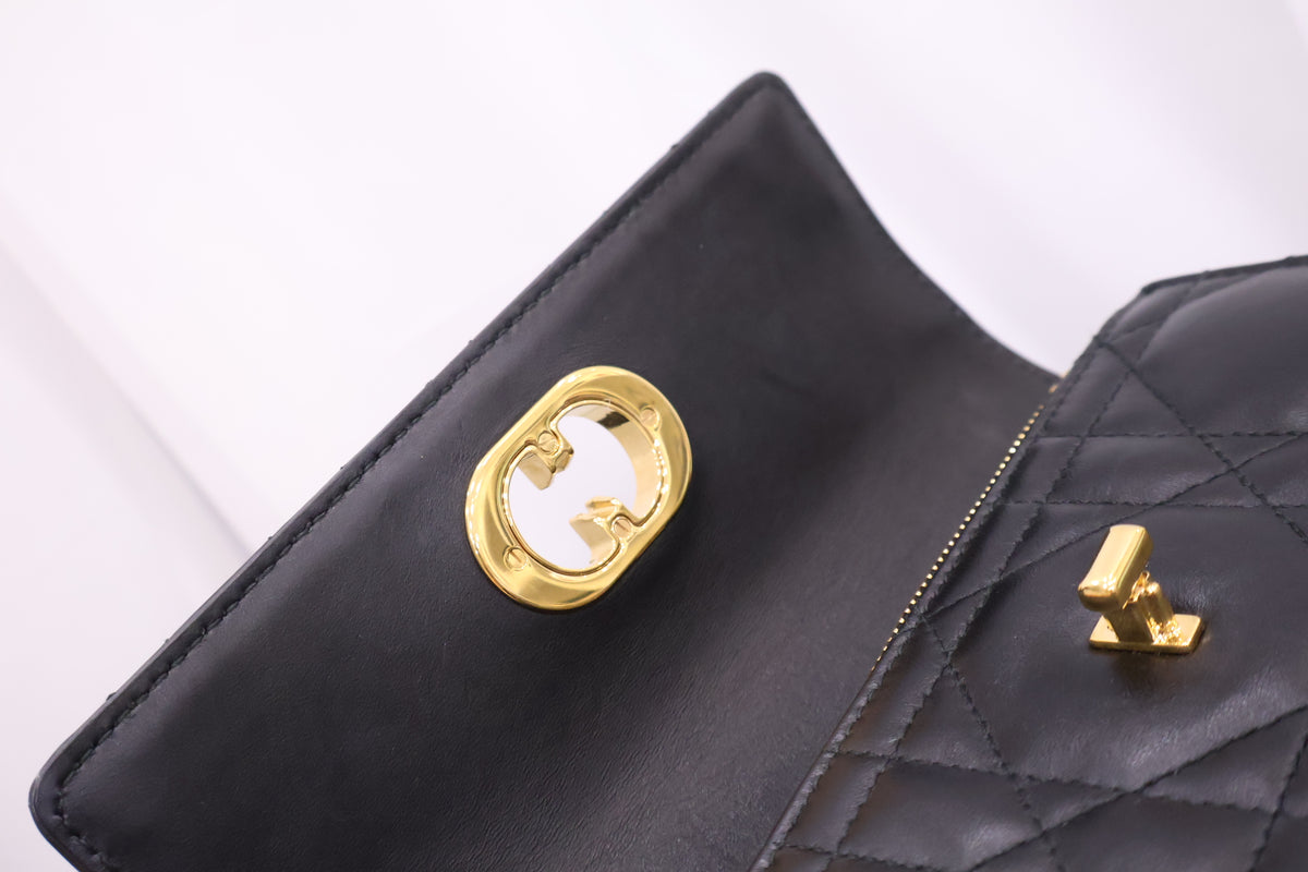 Miss Caro Mini Black Macro Cannage Lambskin Shoulder Crossbody Bag S5169UDAX_M900
