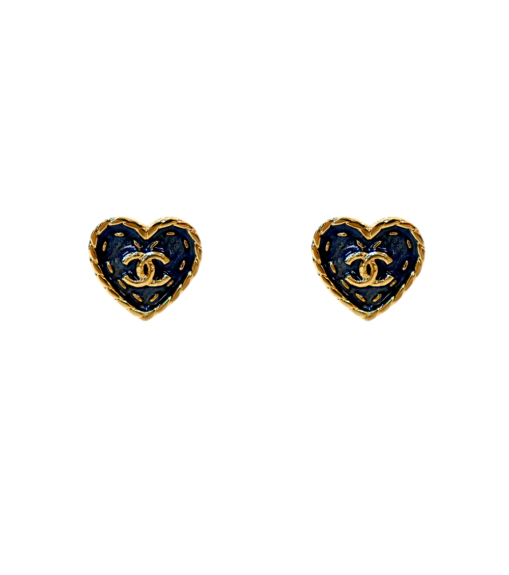Chanel 22B Heart Earrings
