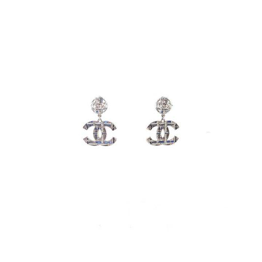 CC Tweed Drop Earrings