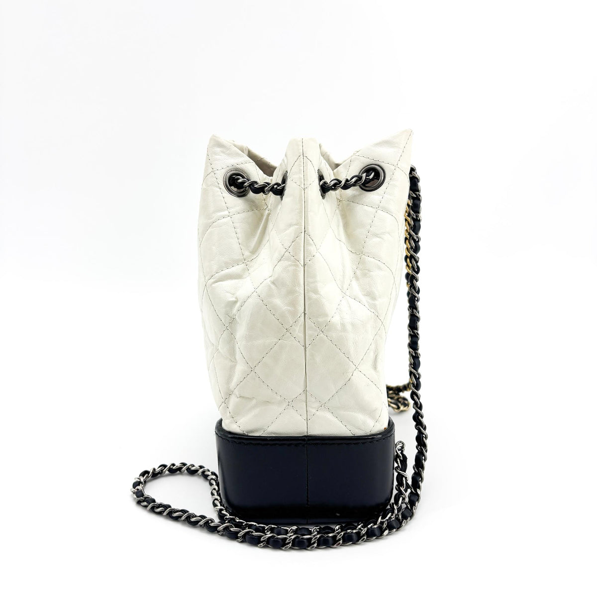 Chanel Gabrielle Backpack Small Black and White