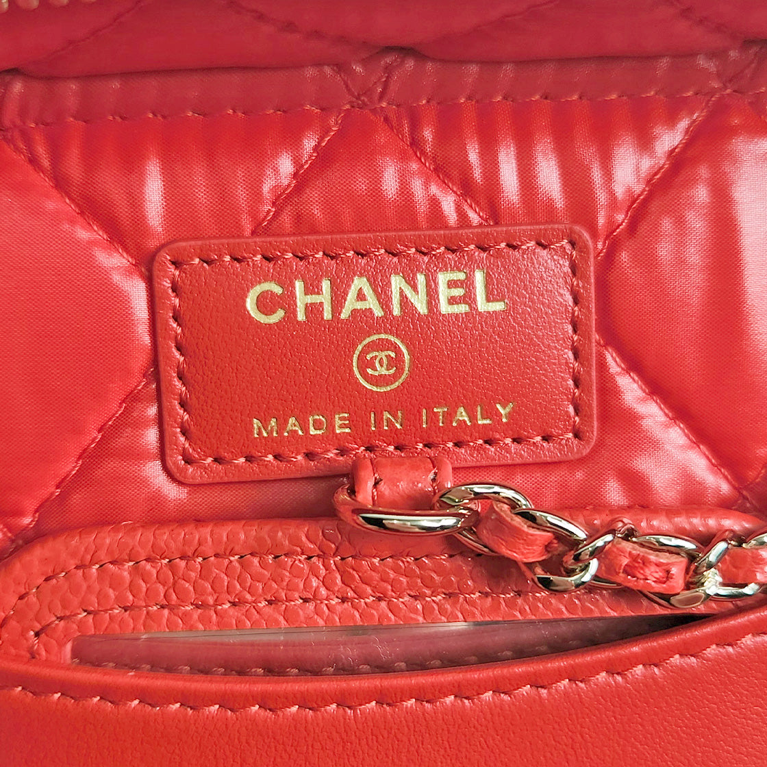 Chanel Red Caviar Cosmetic Vanity Bag