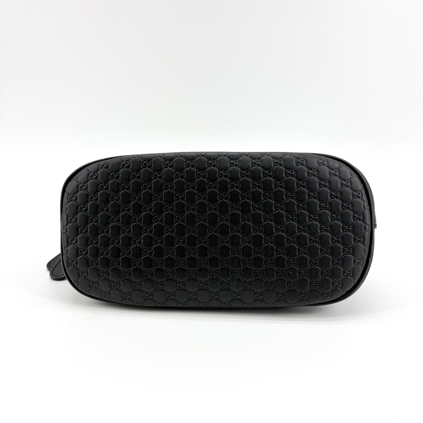 Gucci Microguzzissima Small Dome Top Handle Bag Black