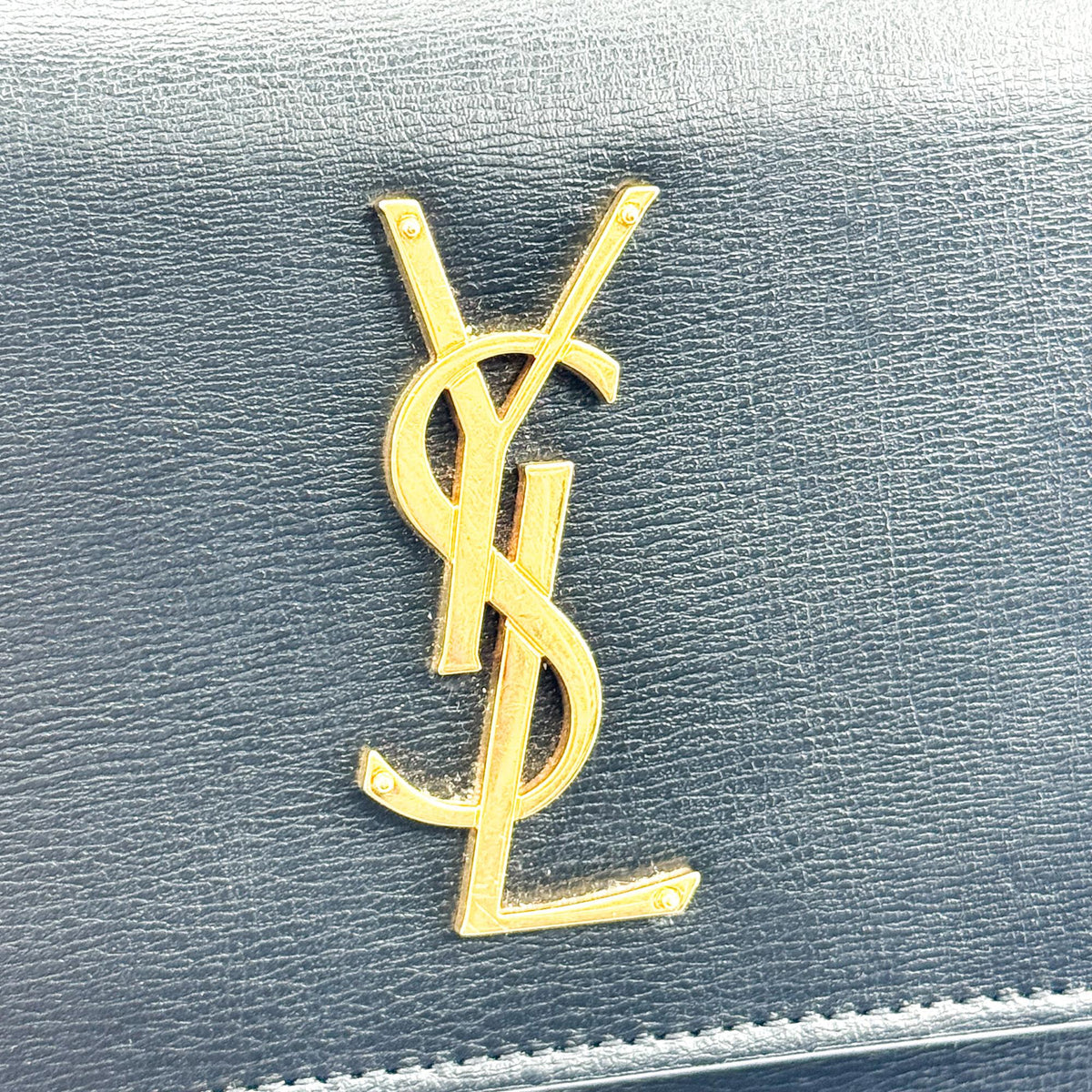 Saint Laurent Small Sunset Chain Shoulder Bag Black Gold Hardware