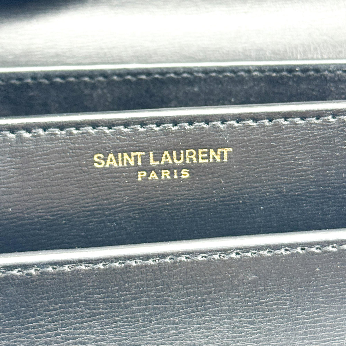 Saint Laurent Small Sunset Chain Shoulder Bag Black Gold Hardware