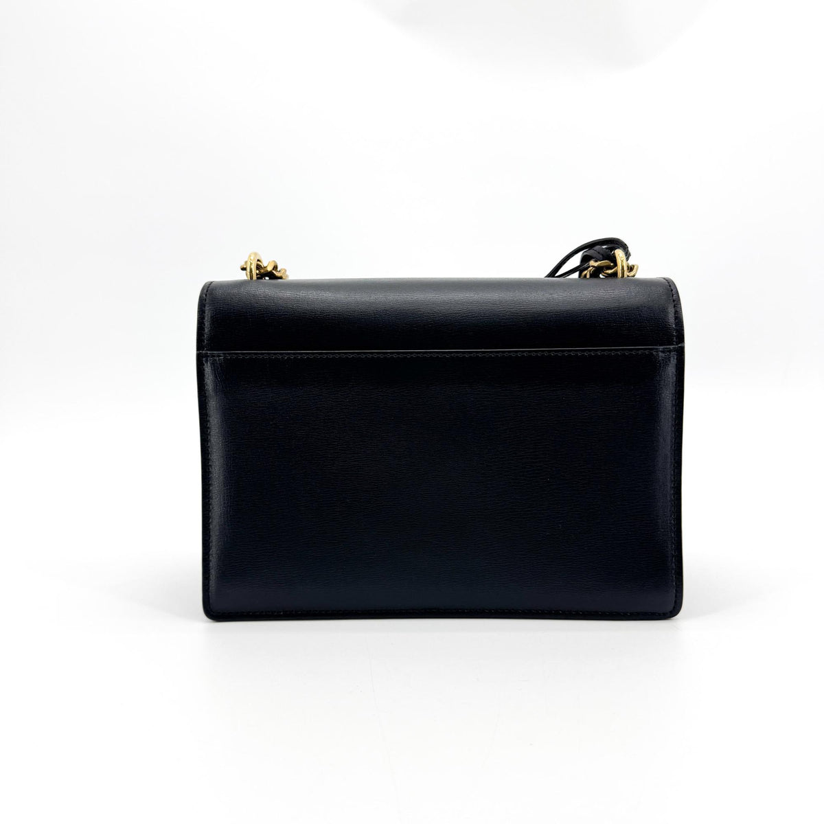 Saint Laurent Small Sunset Chain Shoulder Bag Black Gold Hardware