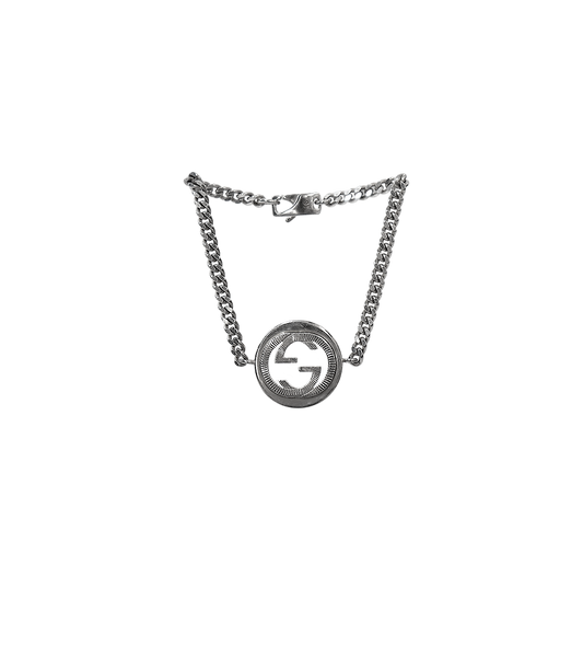 Gucci Round Interlocking G Silver Bracelet