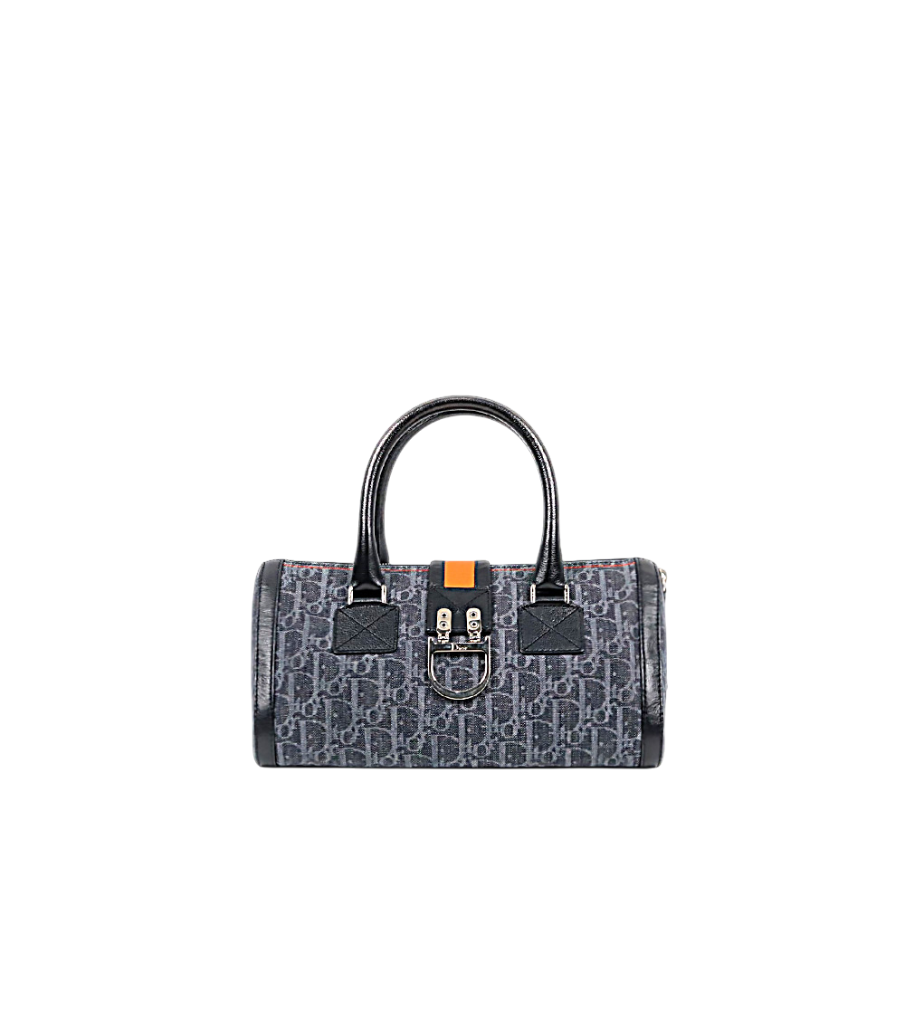 Dior Navy Oblique Boston Bag