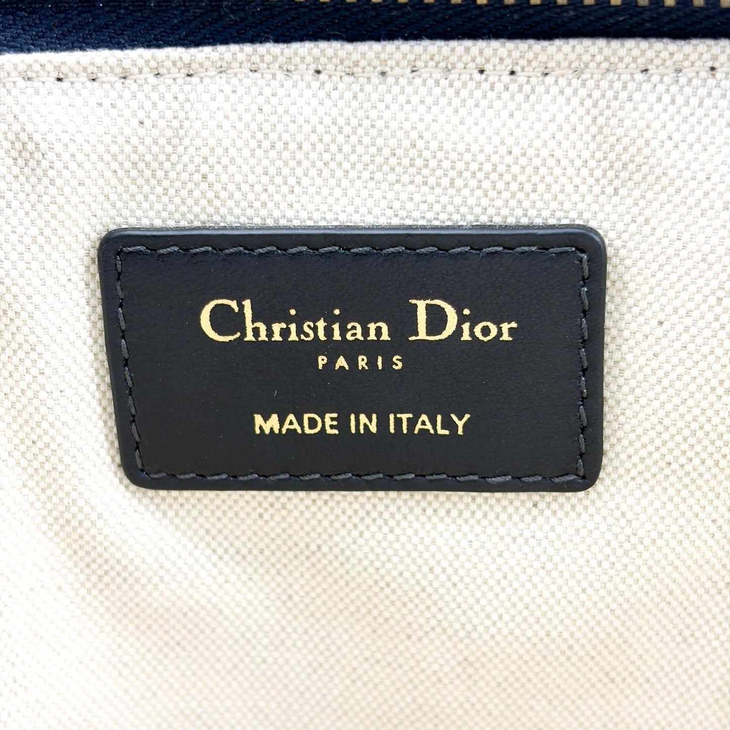 Dior Oblique Jacquard Zipper Pouch Navy