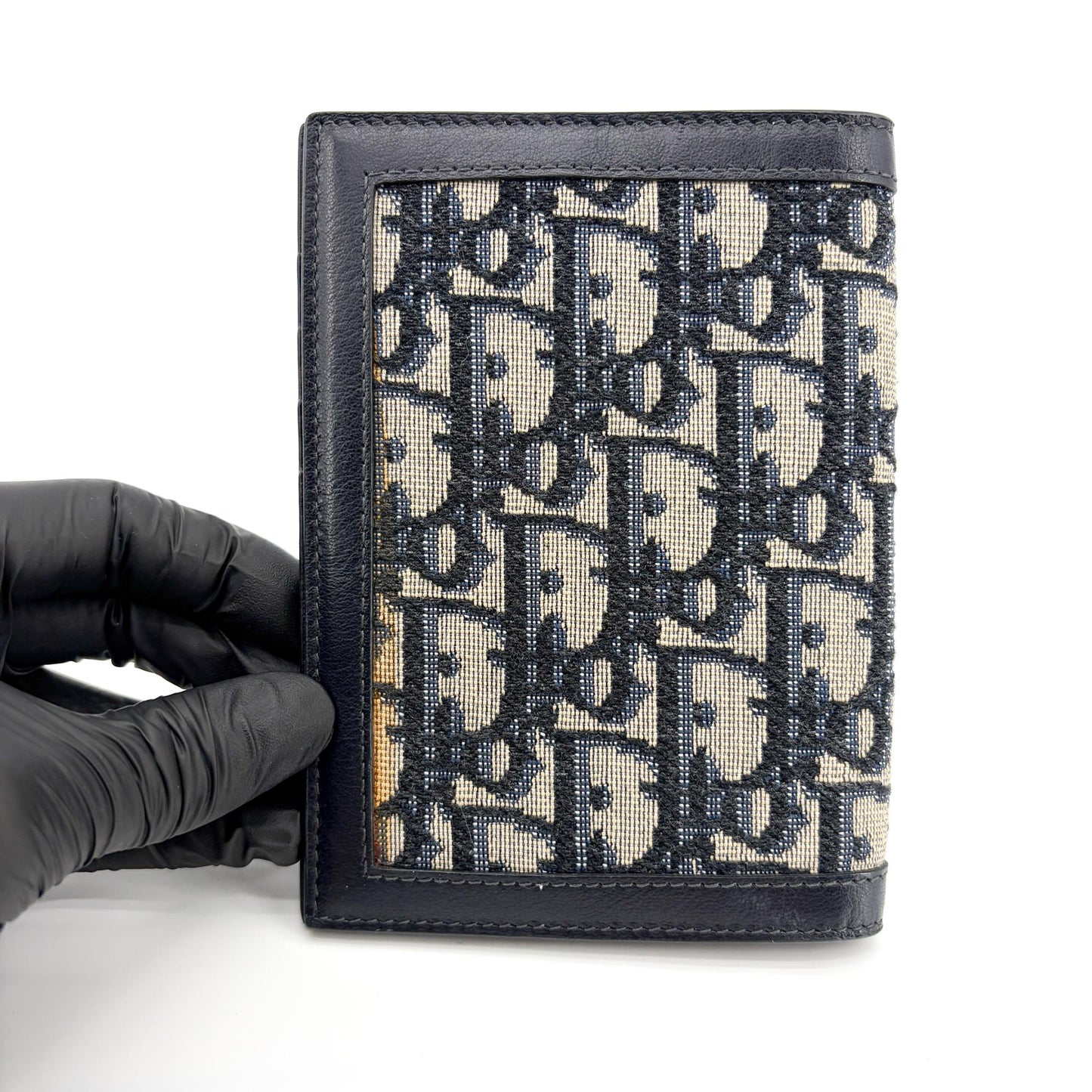 Dior Oblique Jacquard Zipper Pouch Navy