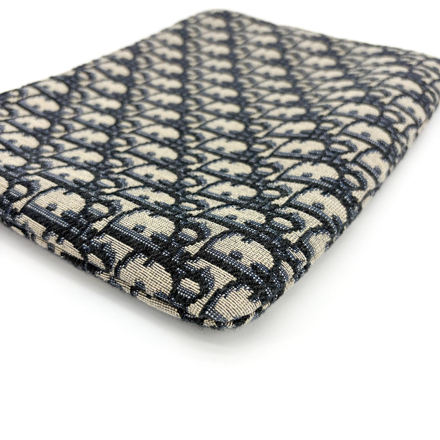 Dior Oblique Jacquard Zipper Pouch Navy