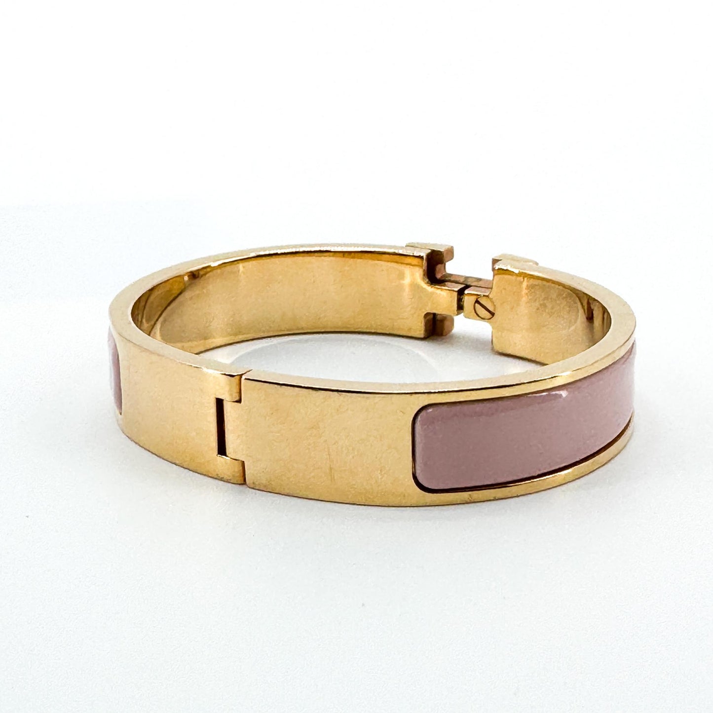 Hermès Click H Bracelet Gold Pink