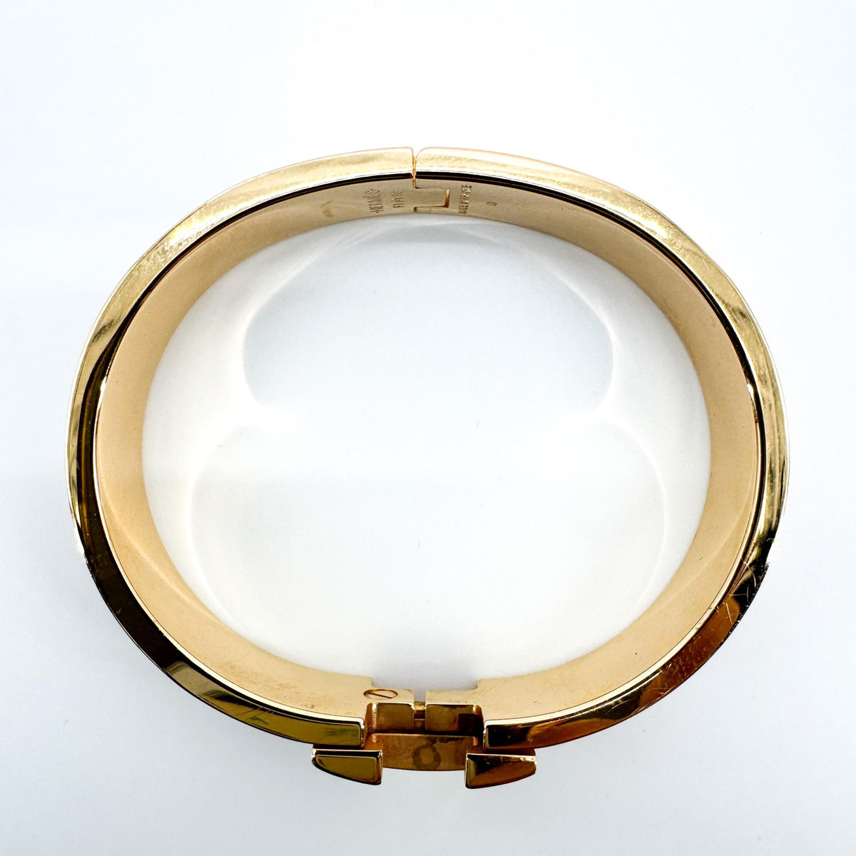 Hermès Click H Bracelet Gold Pink