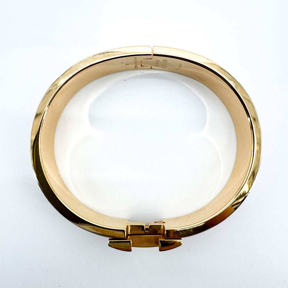 Hermès Click H Bracelet Gold Pink