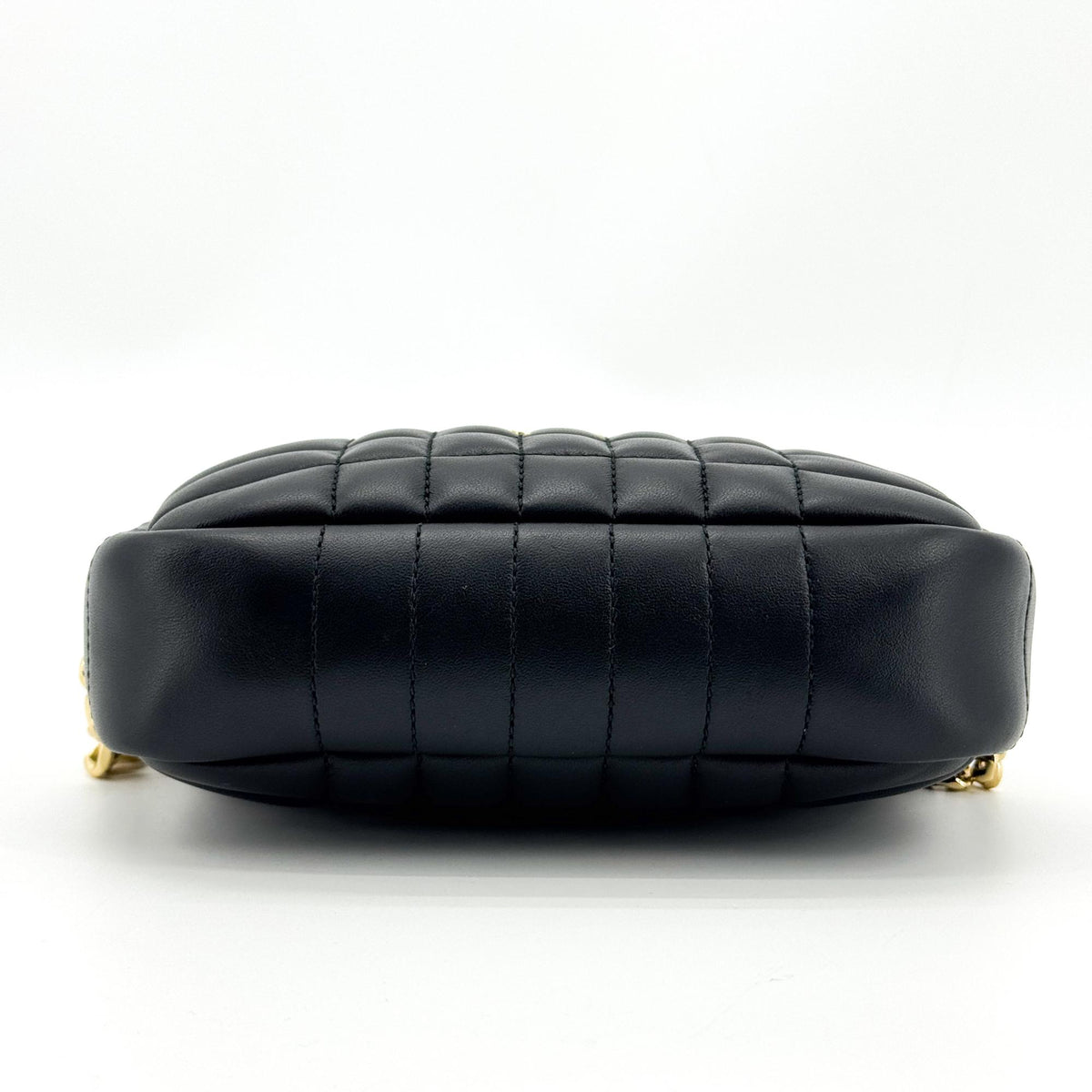 Burberry Mini Quilted Leather Laura Camera Bag Black Gold Hardware