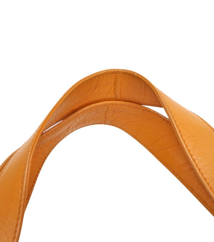 Chanel Brown CC Logo Embossed Shoulder Bag