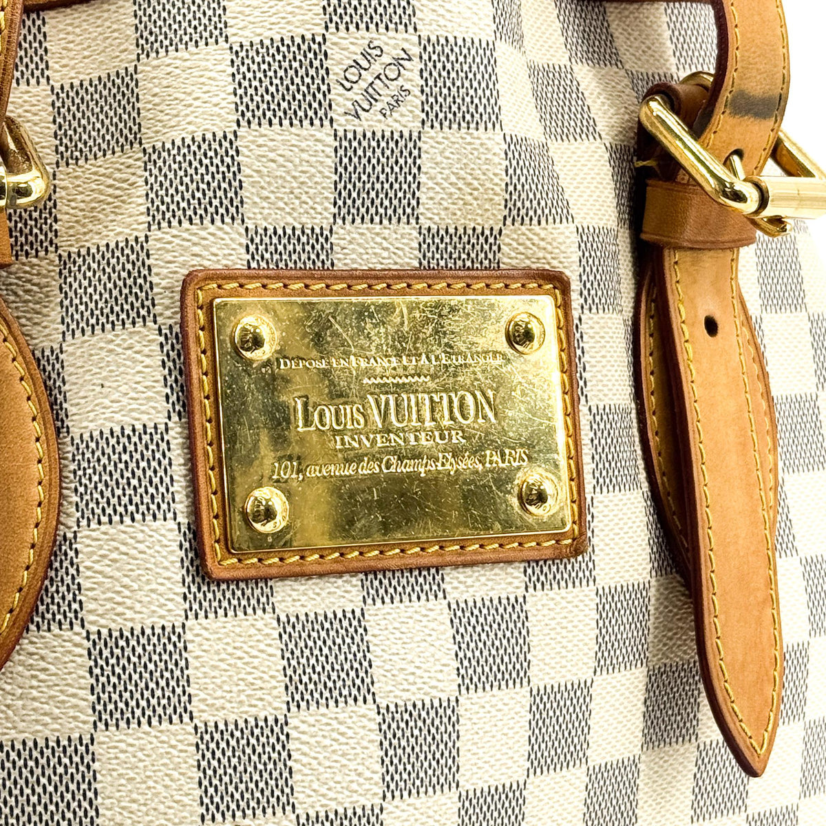 Louis Vuitton Damier Azur Hampstead MM Shoulder Bag