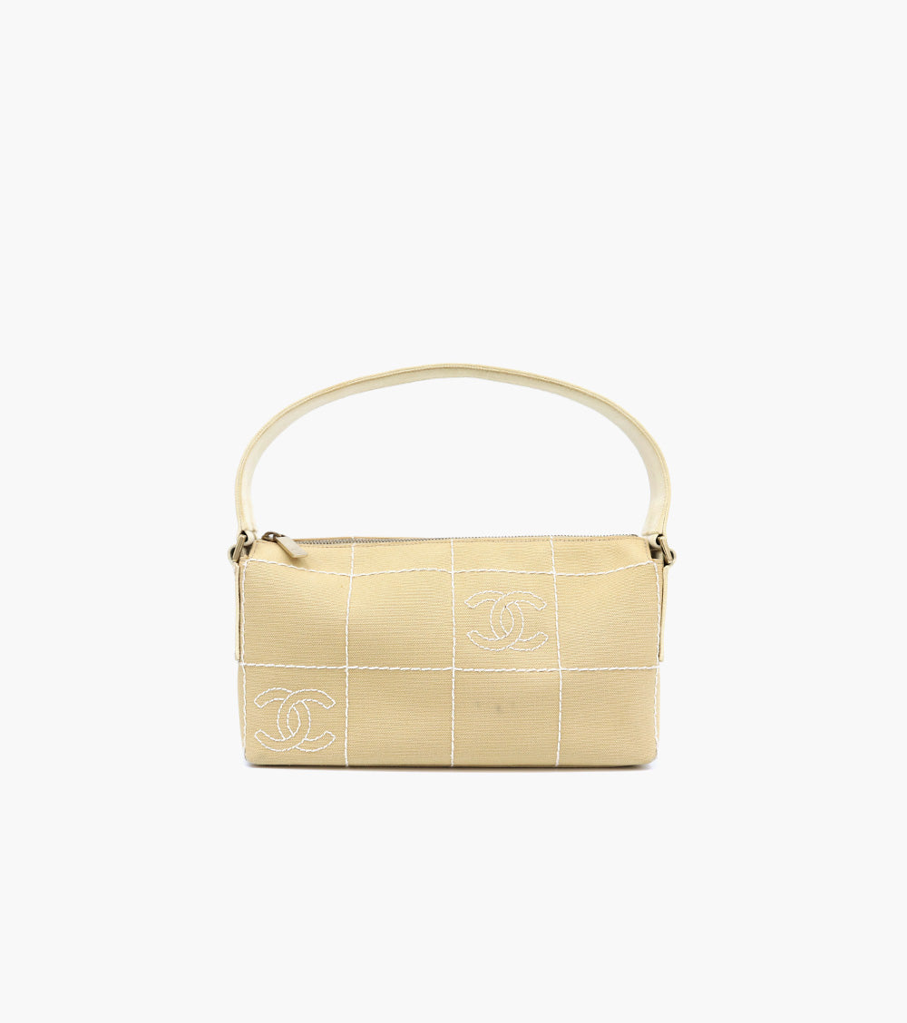 Chanel Beige Fabric Shoulder Bag