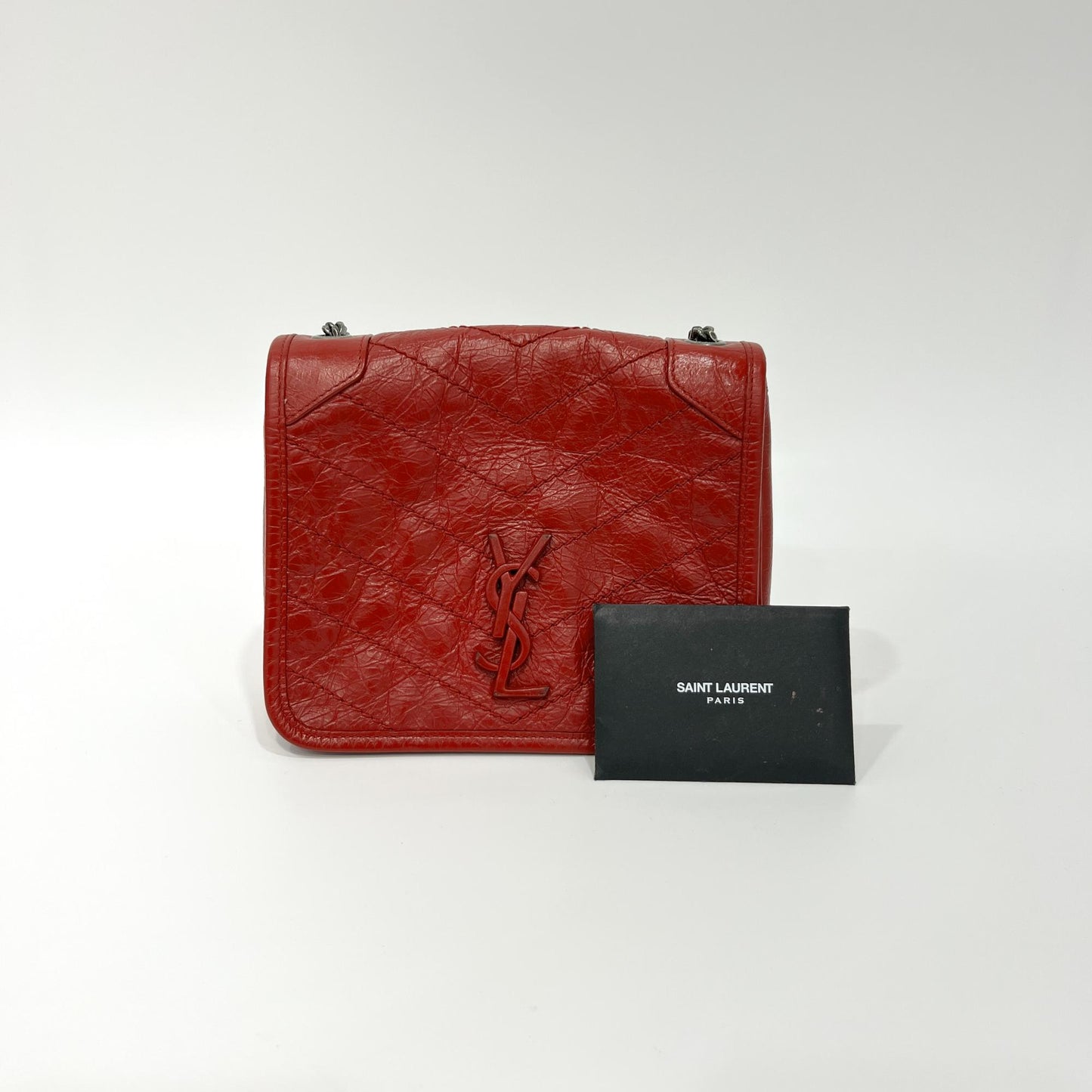 Saint Laurent Nikki Crinkle Vintage Chain Shoulder Bag 583103