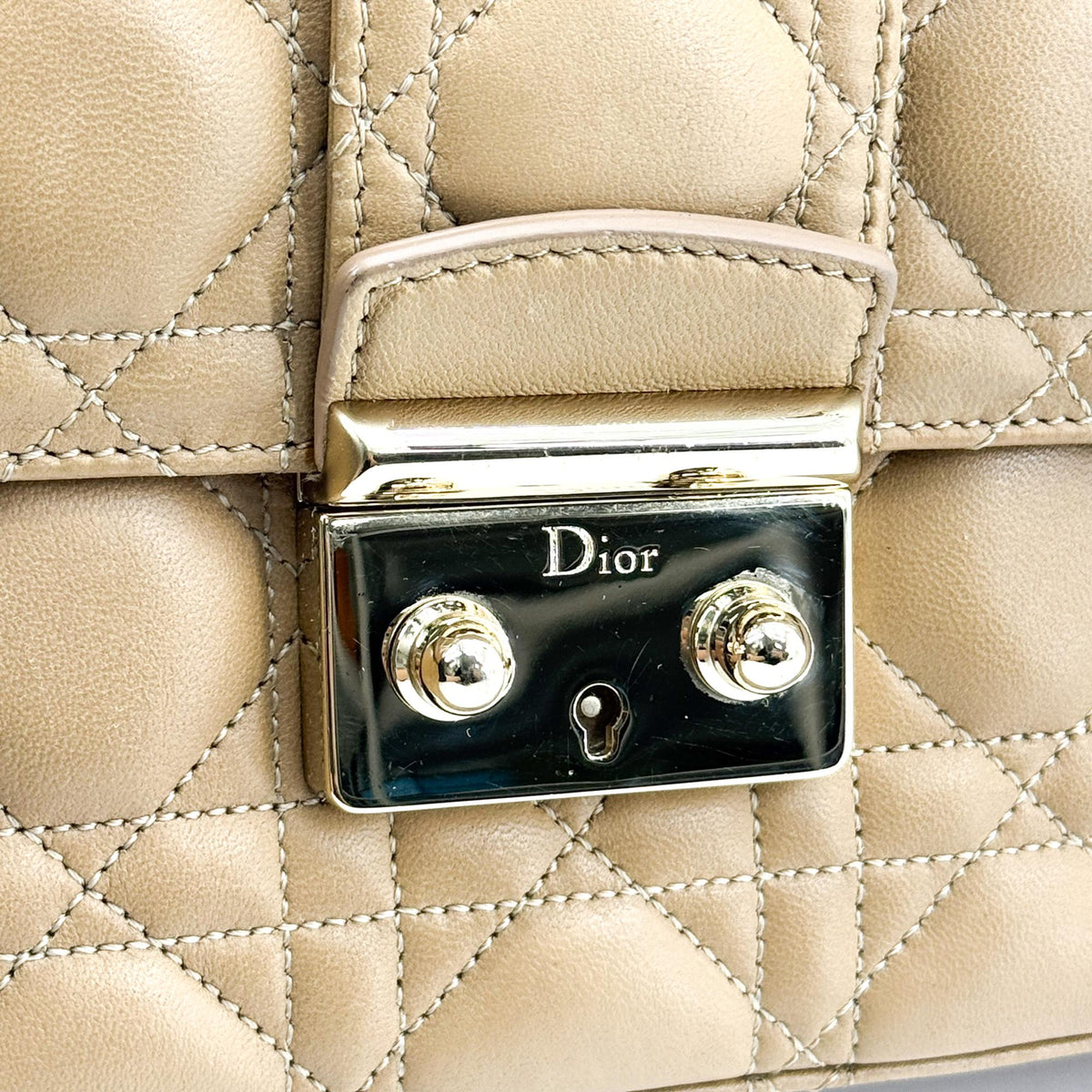 Dior Miss Dior Canage Large Flap Crossbody Bag Beige