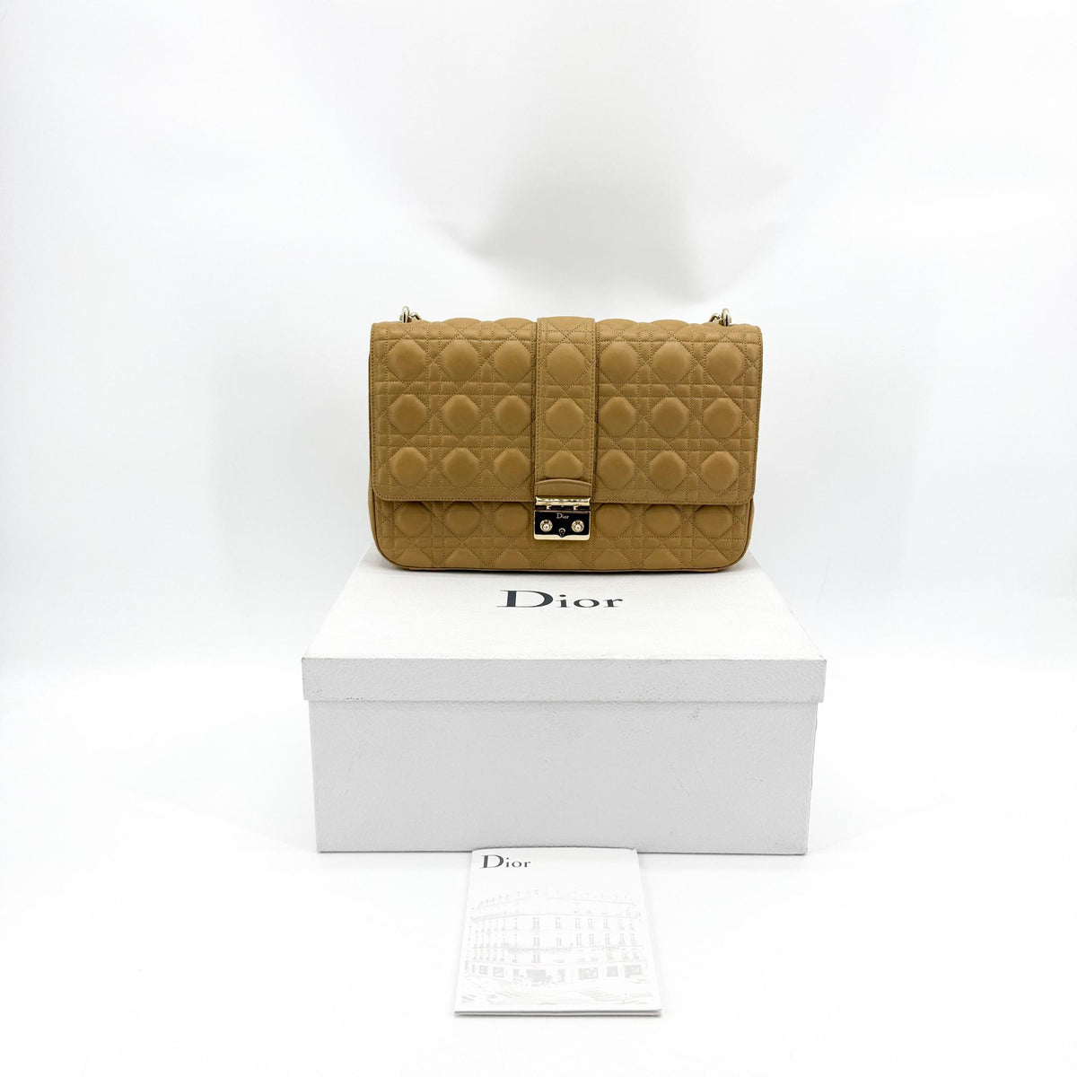 Dior Miss Dior Canage Large Flap Crossbody Bag Beige
