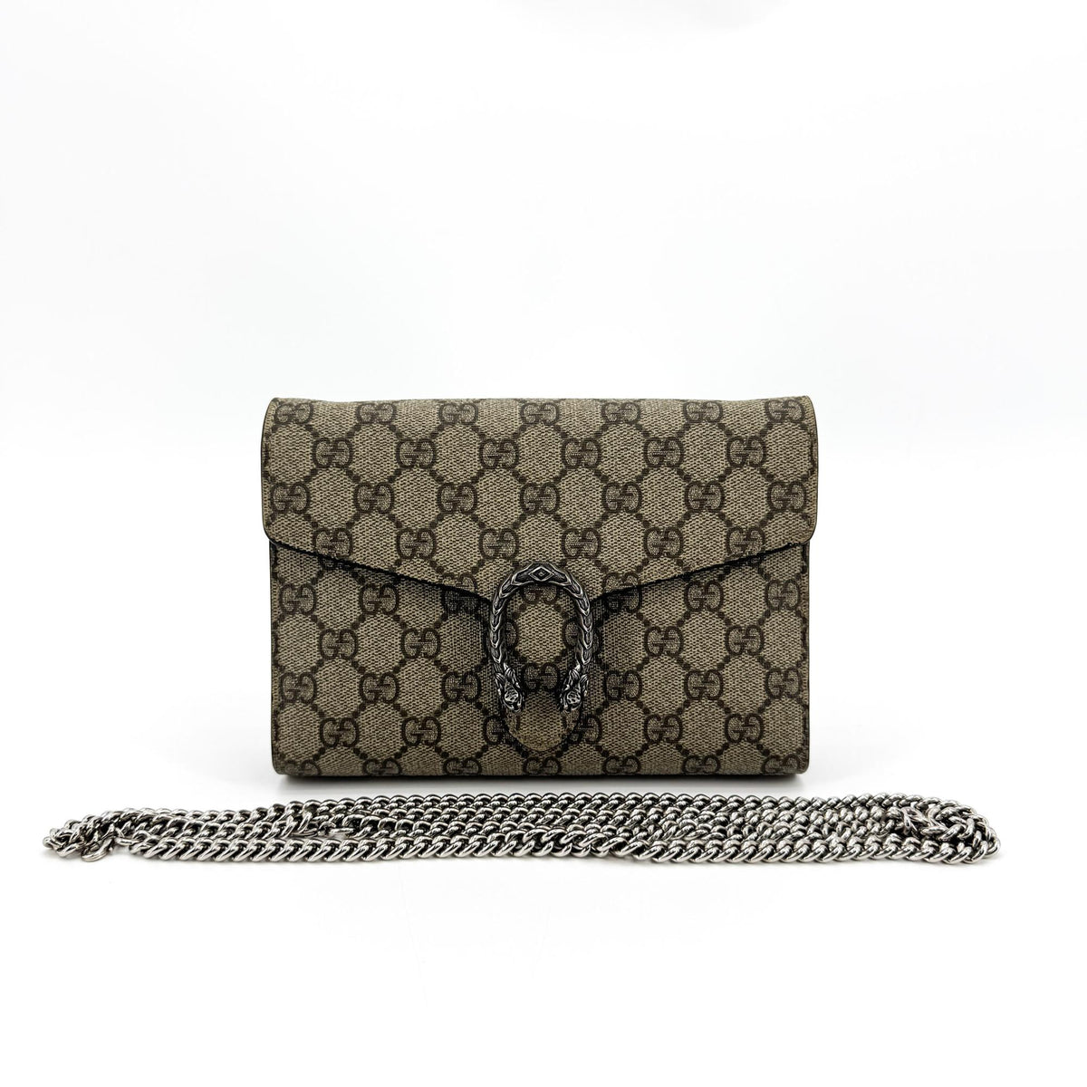 Gucci Dionysus GG Supreme Mini Chain Bag Beige
