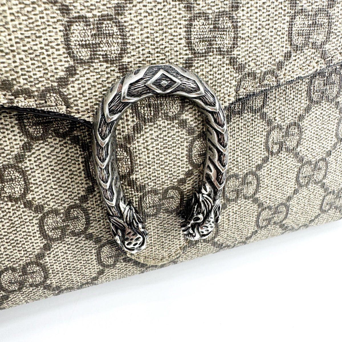 Gucci Dionysus GG Supreme Mini Chain Bag Beige