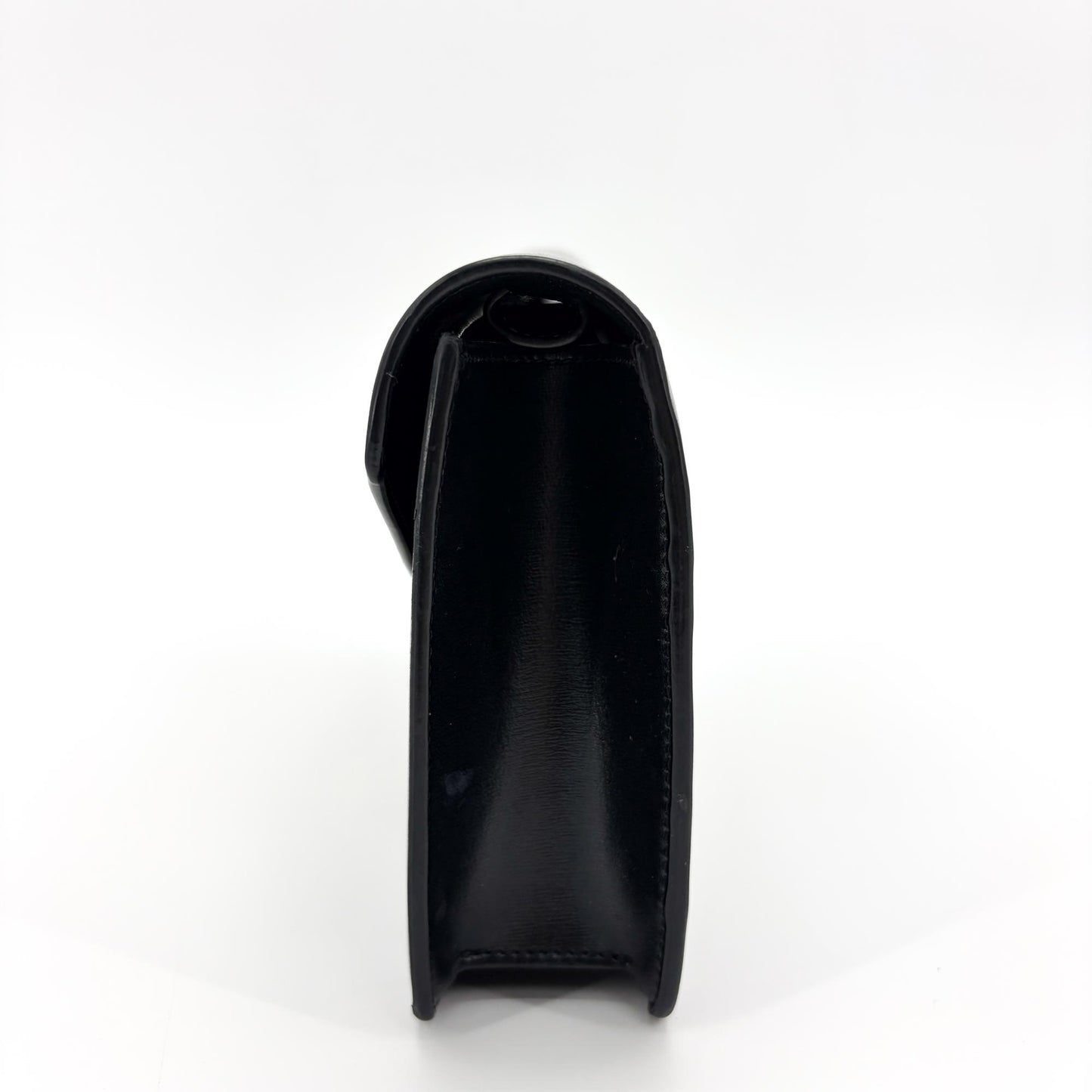 Celine Triomphe Shiny Calfskin Clutch Black