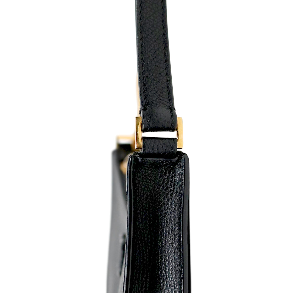 Valentino Black V Logo Hobo Bag