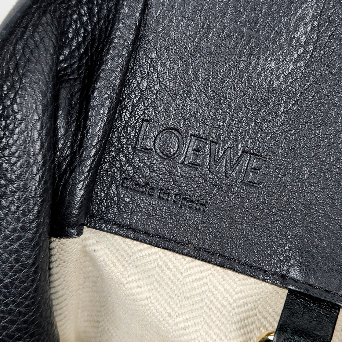 Loewe Black Small Leather Hammock Bag