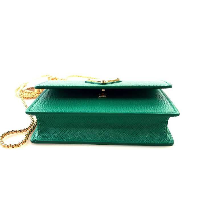 Saffiano Chain Strap Card Holder 1MR034