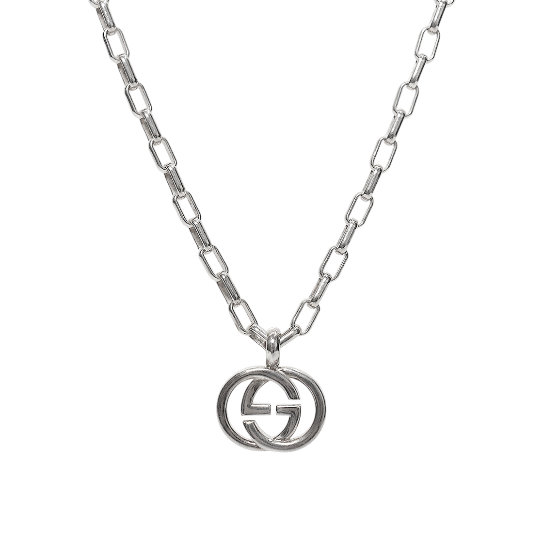 Gucci Interlocking G Silver Necklace