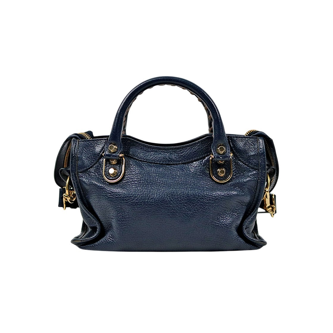 Balenciaga Navy Mini Edge Motor City Bag