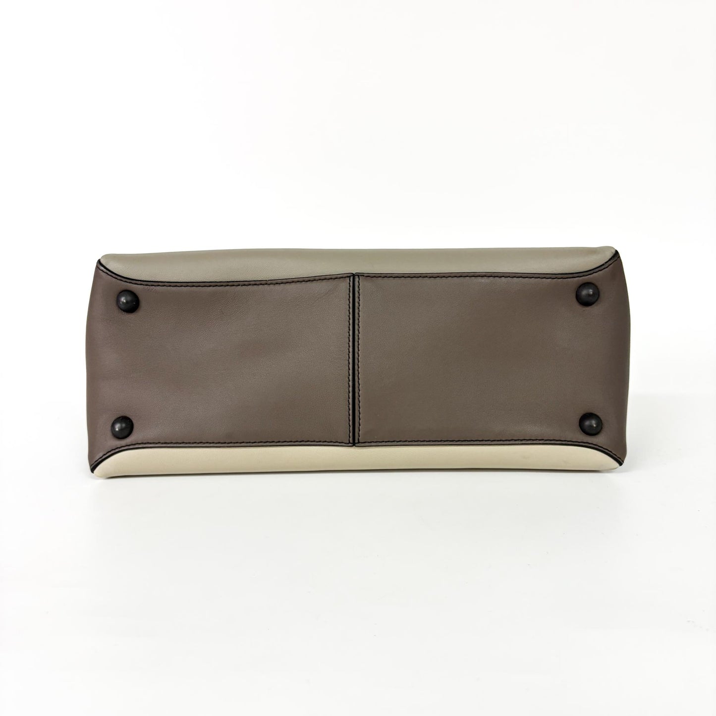 Bottega Veneta Medium Piazza Bag Tricolor (Ivory/Gray/Brown)