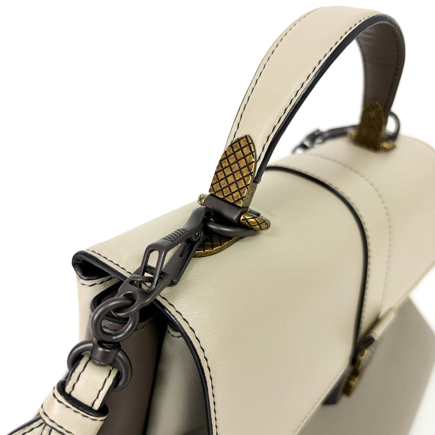 Bottega Veneta Medium Piazza Bag Tricolor (Ivory/Gray/Brown)