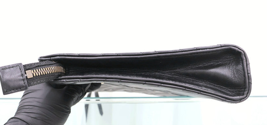 GG Marmont Matelassé Clutch Black Gold Hardware 448450