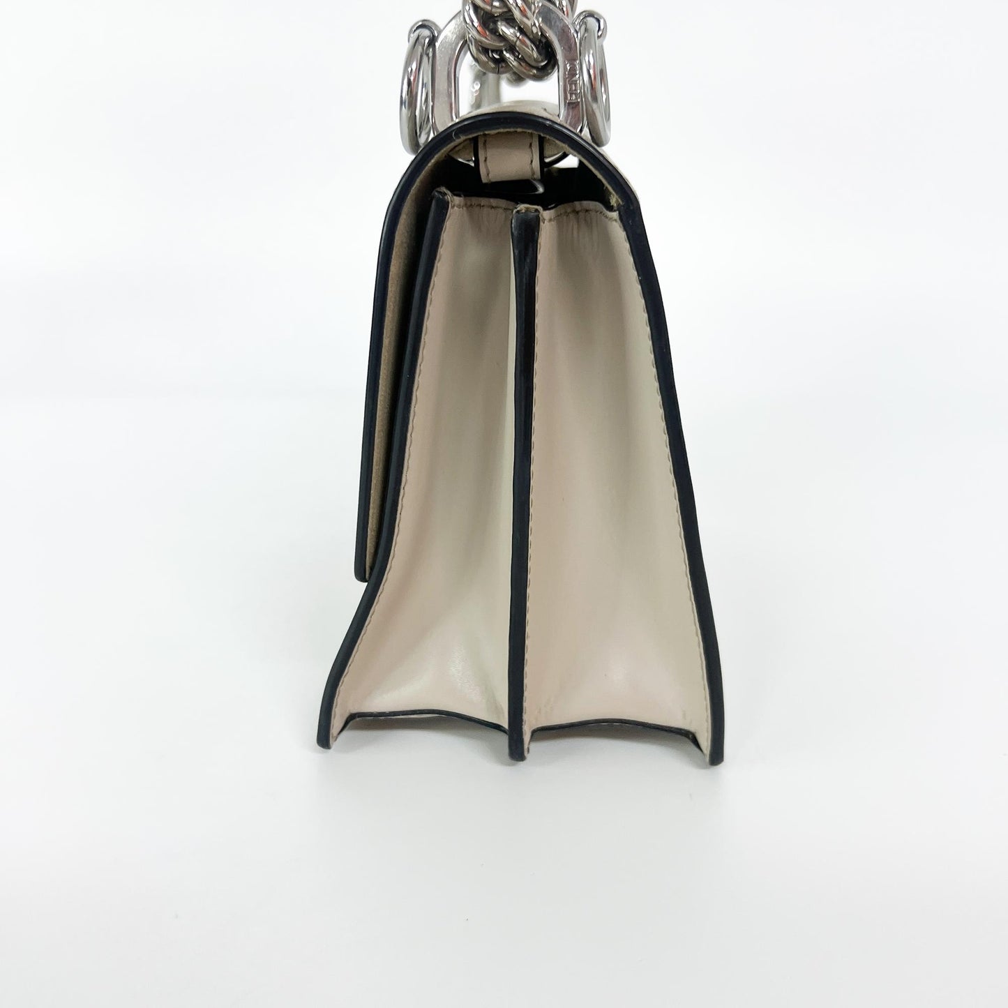 Fendi Khan Eye Small Shoulder Bag Beige