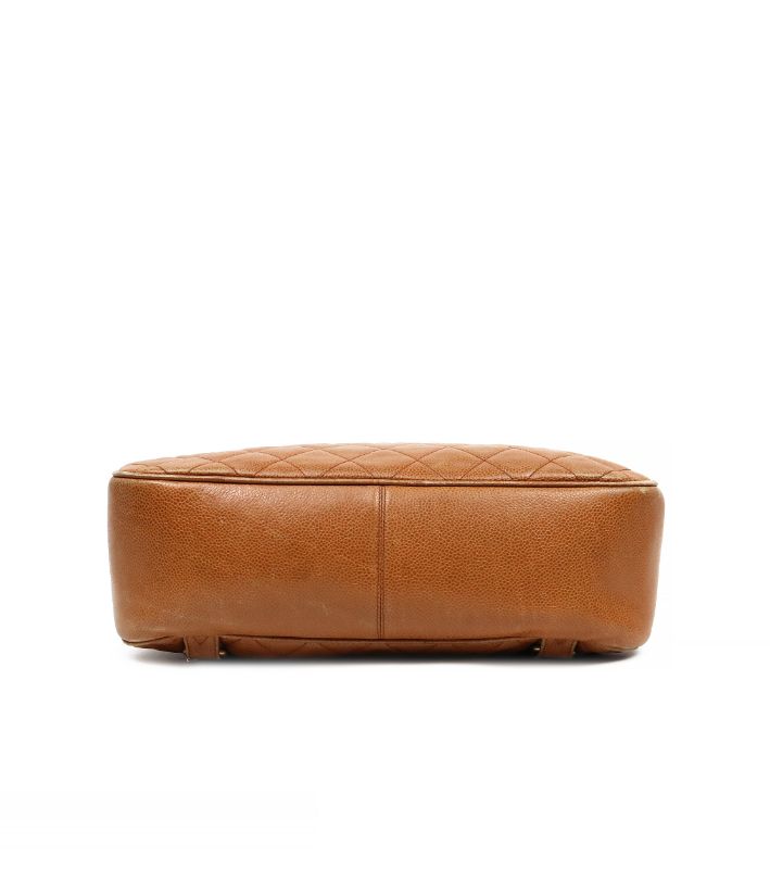 Chanel Brown Caviar Quilted CC Backpack