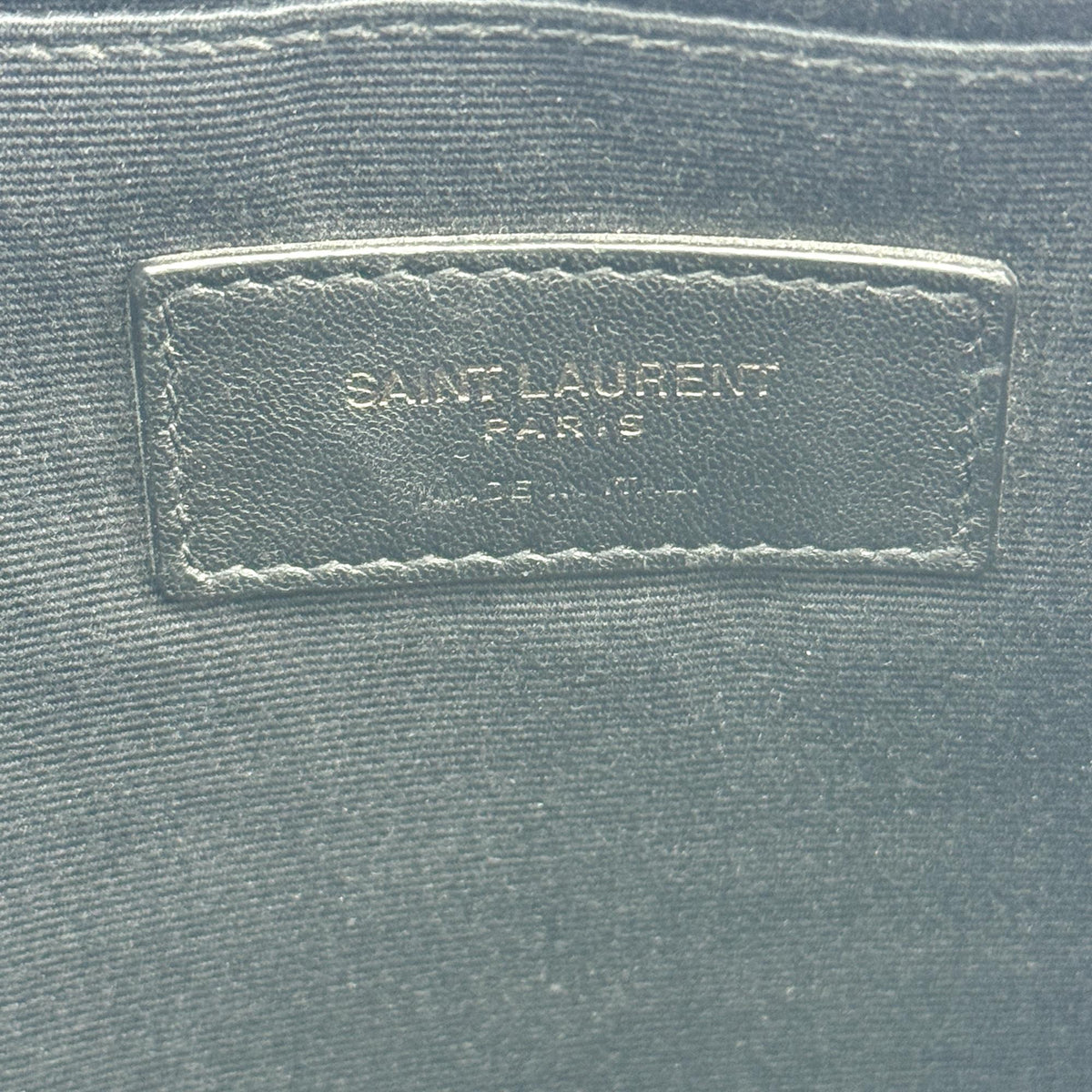 Saint Laurent Monogram Clutch Black Hardware Black