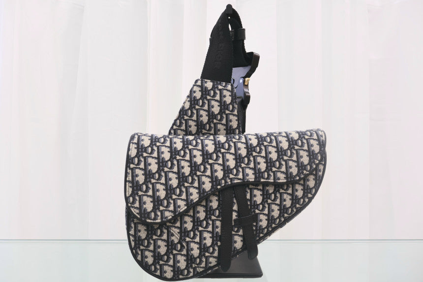 Oblique Jacquard Saddle Shoulder Bag 1ADPO093YKY H28E