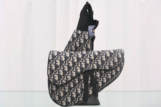 Oblique Jacquard Saddle Shoulder Bag 1ADPO093YKY H28E