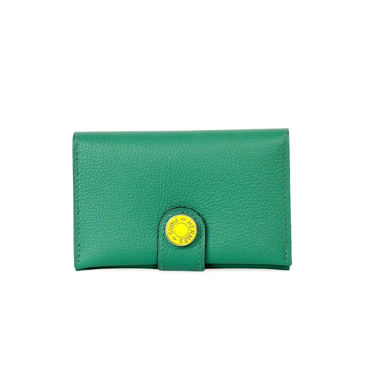 Hermès Dogon Compact Wallet Mint Green Silver Hardware