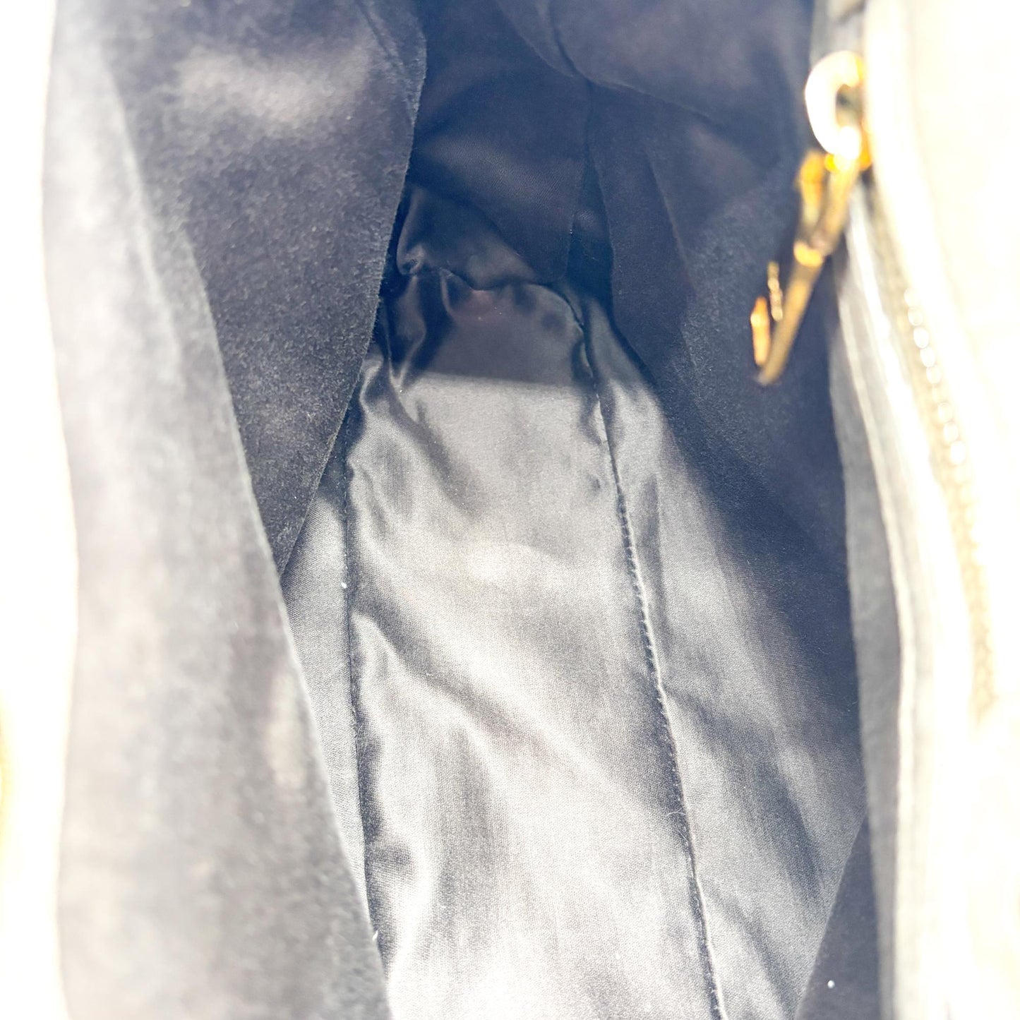 Miu Miu Vitello Shine Tote Bag Brown