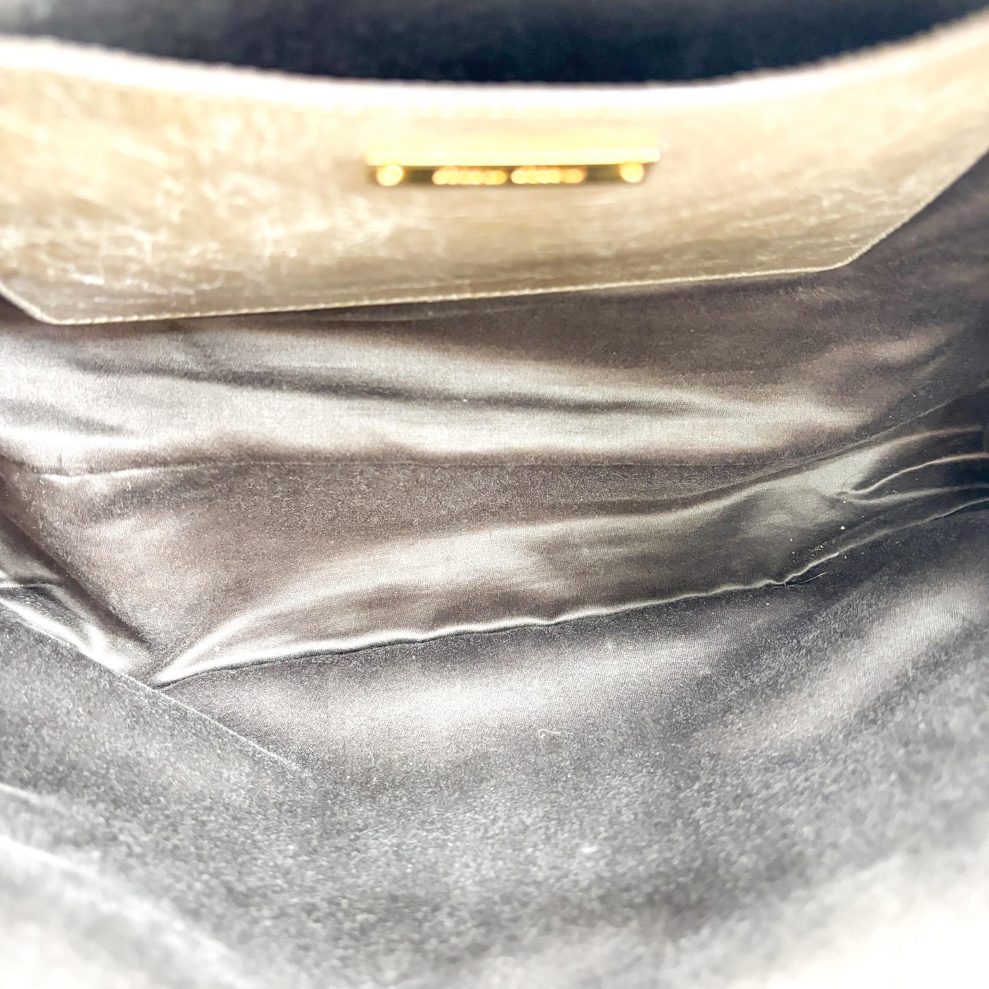 Miu Miu Vitello Shine Tote Bag Brown