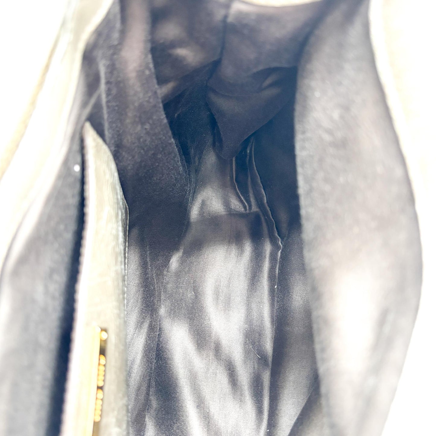 Miu Miu Vitello Shine Tote Bag Brown