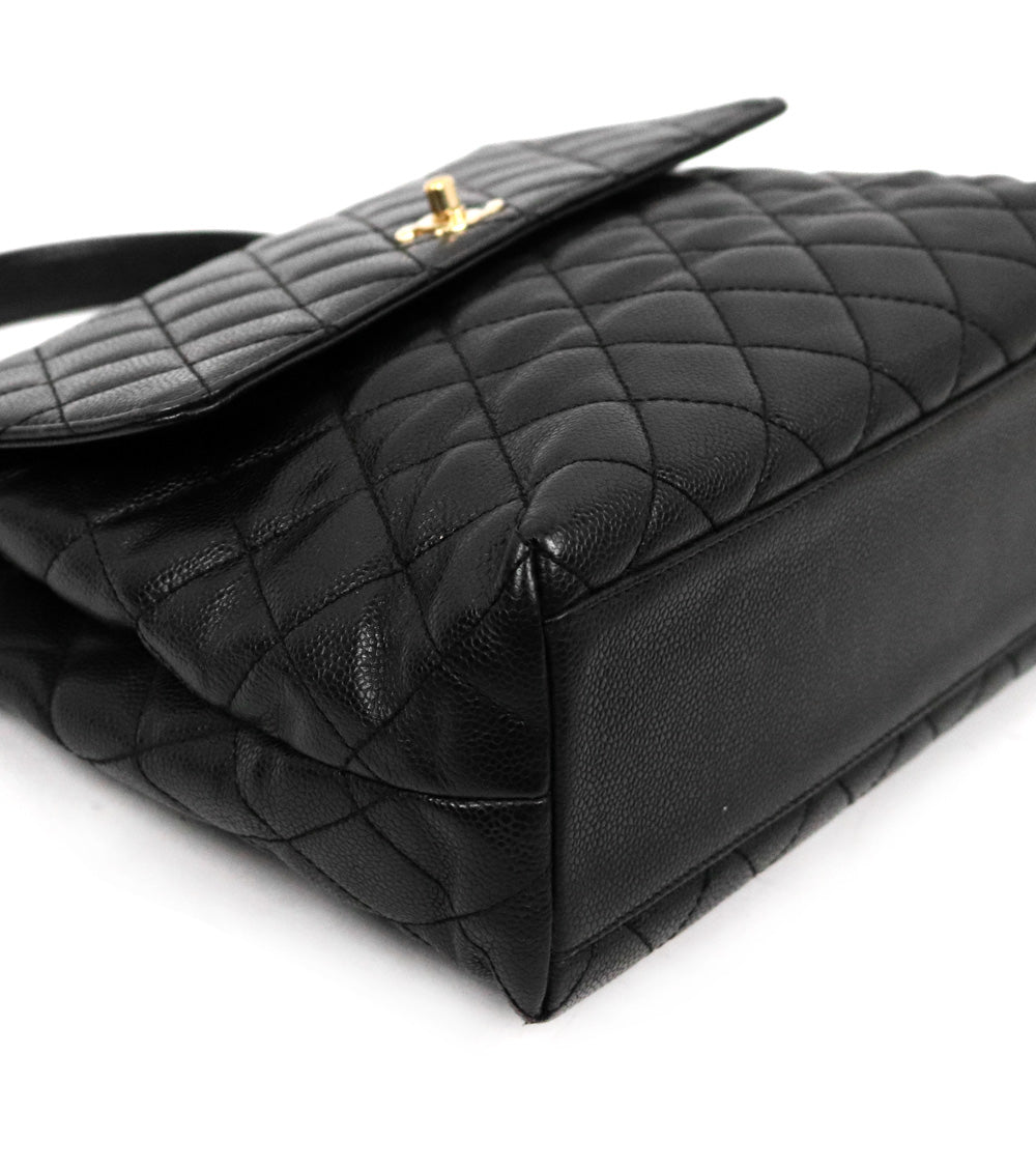 Chanel Black Caviar Coco Handle